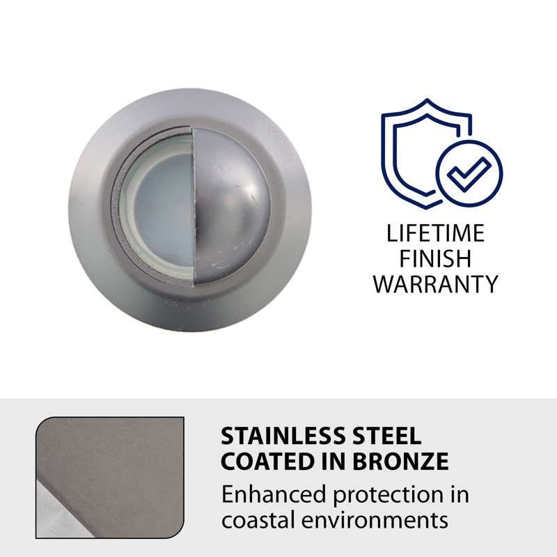 LED Well Light, 2700K, Stainless Steel Coated in Bronze