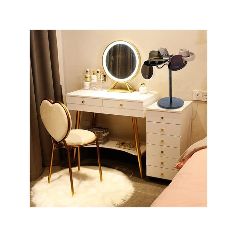 Wig Stands - Multiple Wig Hanger Display Rack, Holder, Storage Organizer for Mannequin Head Metal Rack Stand (Black with 4 Holders) Visit the  Store