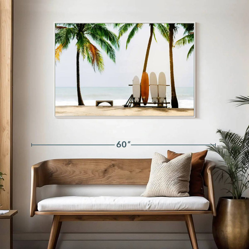 Configuration de la planche de surf, Cadre flottant blanc, 46 po x 31 po