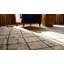 Light Ivory Color Antique American Folk Art Geometric Log Cabin Pattern Hooked Rug