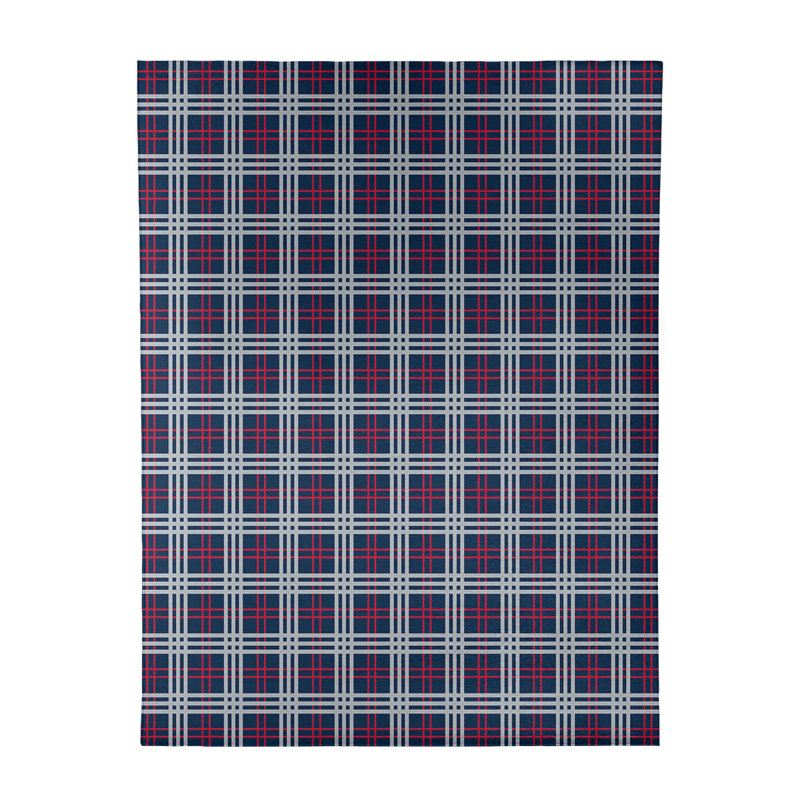 Tapis à carreaux bleu, Rectangle 9 pi x 12 pi