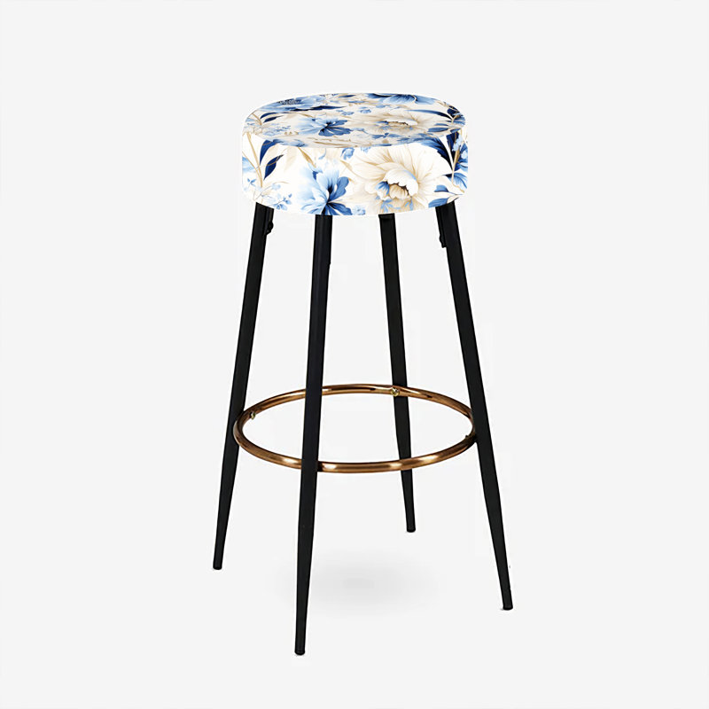 Ensemble de 2 tabourets de bar Boho, Motif d'une oasis de repos en bord de mer Ii de st