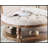 Rustic Style Round Wooden Coffee Table-1181130559