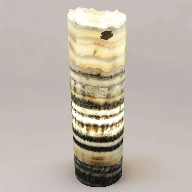 Lampe onyx à seuil écarlate