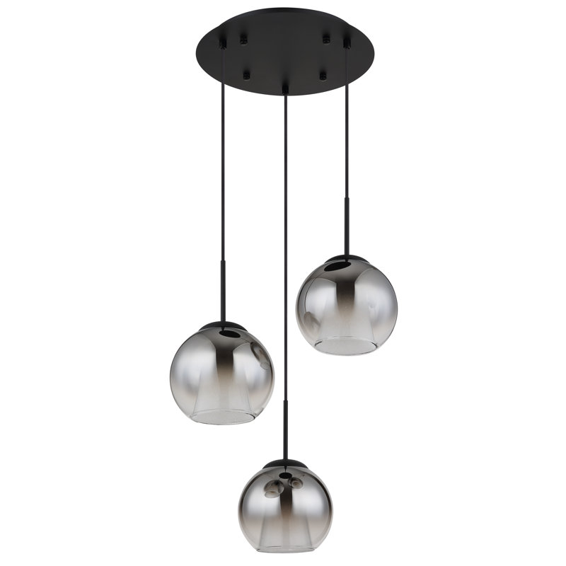 Decola 3 - Light Pendant, Matt black, Raunch colors