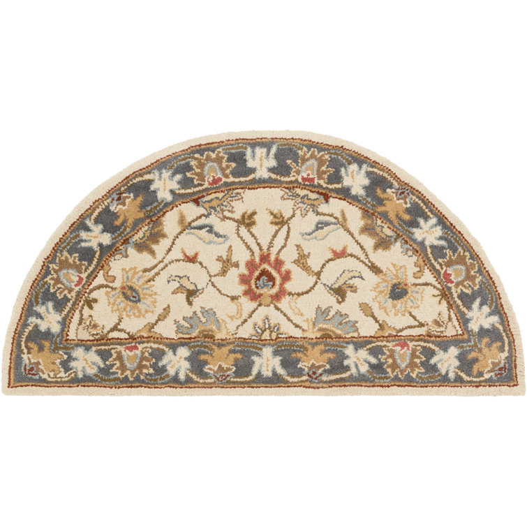 BuckHill Oriental Hand-Tufted Wool Tan Area Rug