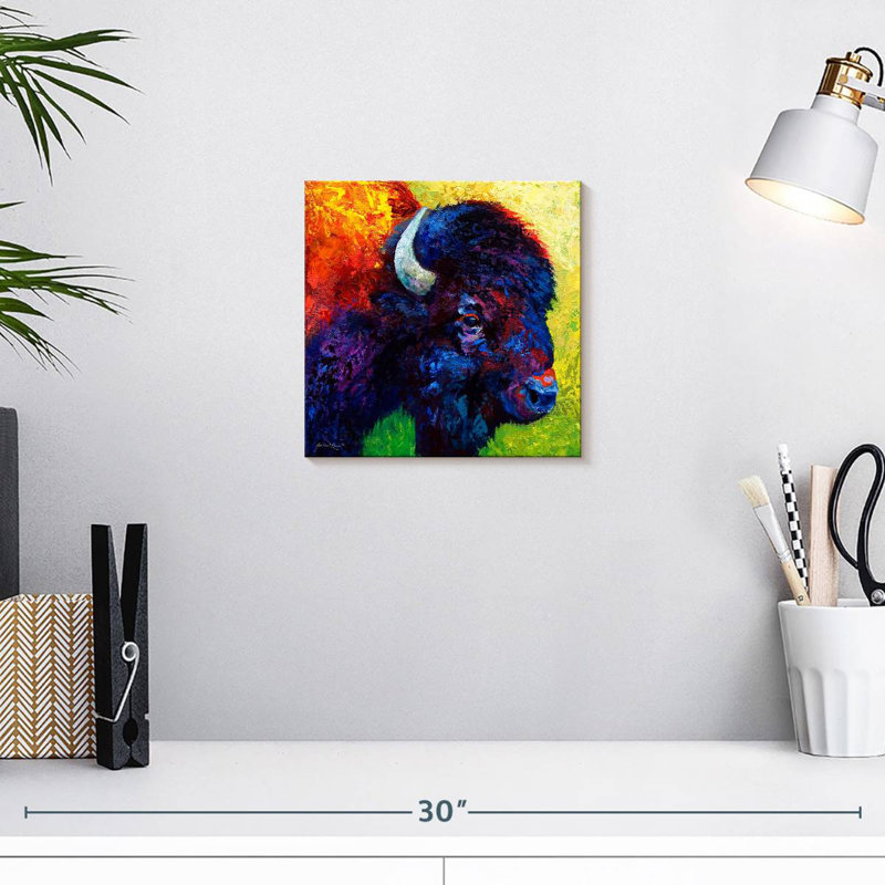 Brampt Bison Head III, 10" H x 10" W