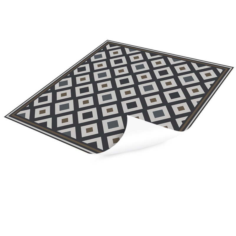 Mikesell Non-Slip Geometric Doormat, Square 68cm