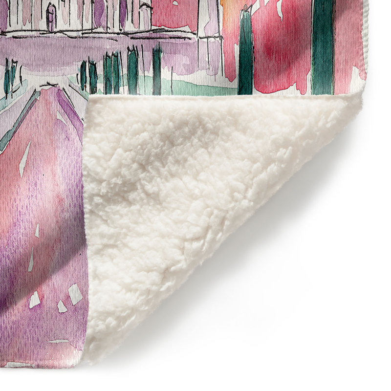  Couverture colorée Taj Mahal, 51 po x 60 po