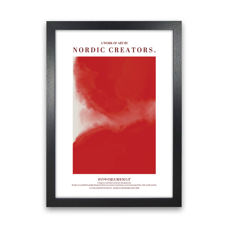 Red Japan - Print, Black Framed, 29.7cm H x 21cm W x 3cm D