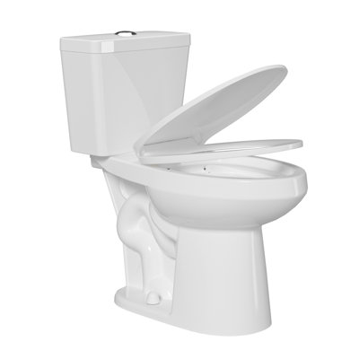 19" ADA Comfort Height Elongated Two-Piece Tall Toilet for Seniors, 1.0/1.28 GPF Tornado Dual Flush, MAP 1000g