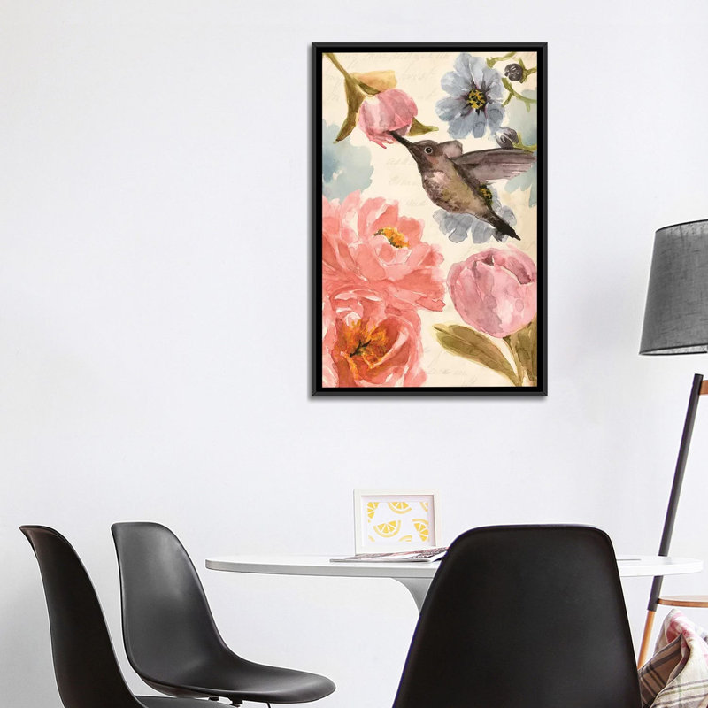 «Nectar's Sip II» par Annie Warren - reproduction d'art, Aucun mat, H 40 po x l 26 po x P 1,5 po, Toile avec cadre noir
