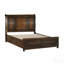 Lit plateforme double avec finition cerisier brun avec rangement pour pied de lit-133517231