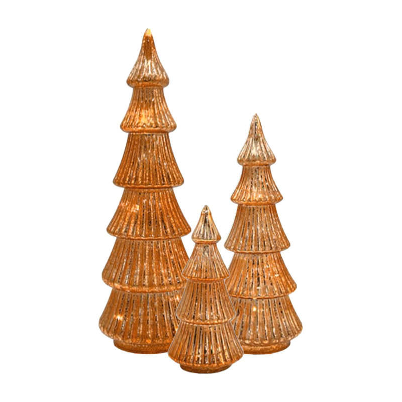 Arbres de Noël lumineux à piles (3 carats), Orange