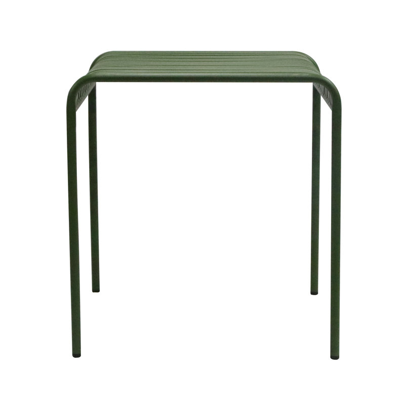 Table de salle à manger d'extérieur en acier l 28 po x P 28 po Abra, Vert
