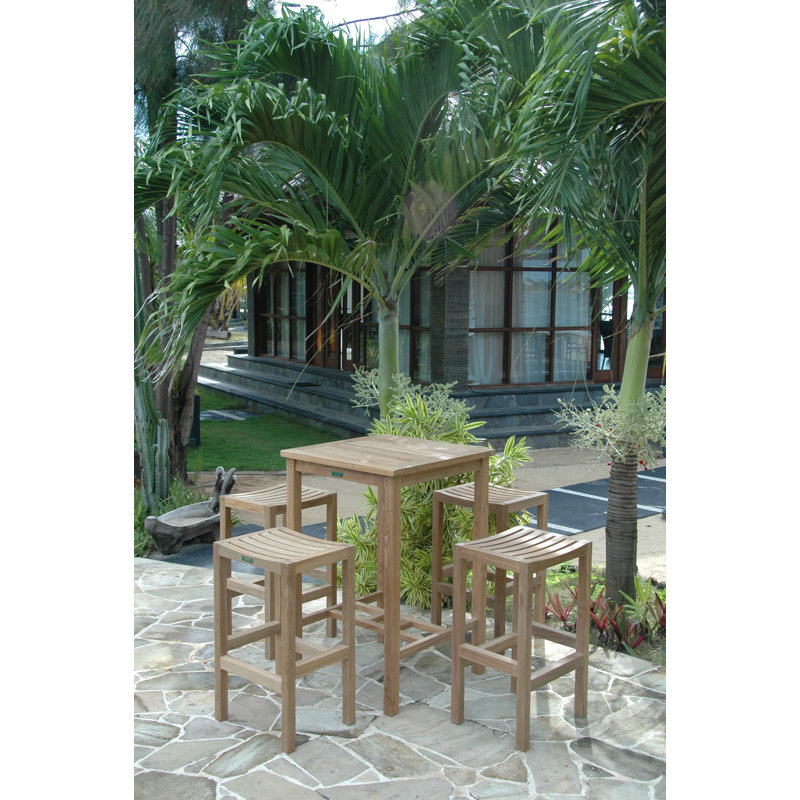 Avalon 2 - Person Teak Wood Patio Dining Set with Square Table, (No Cushion)
