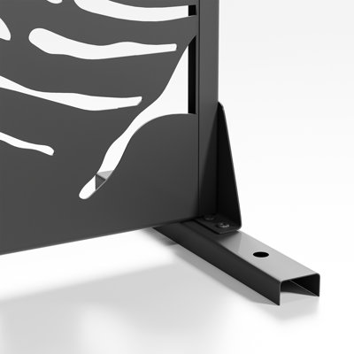 Felix 72" Black Metal Outdoor Privacy Screen