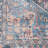 Medallion Machine Washable Polyester Area Rug in Light Blue/Orange/Gray-369937935