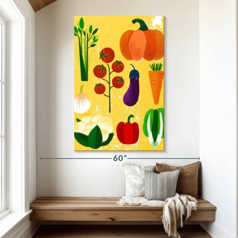 Yarlin Vegetable Variety, 51" H x 34" W