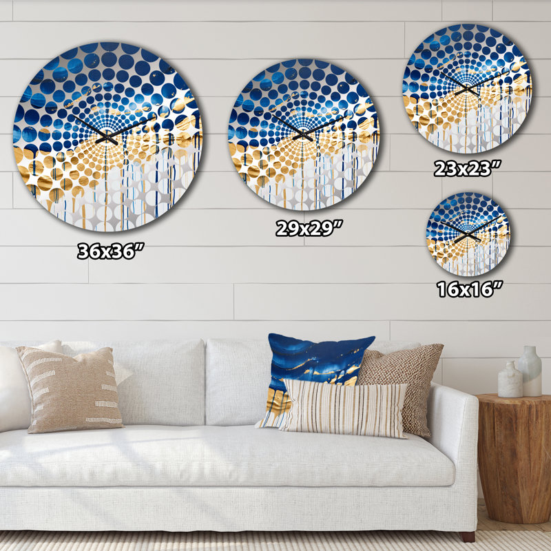 Muscogee - Horloge murale peinture abstraite, Petit