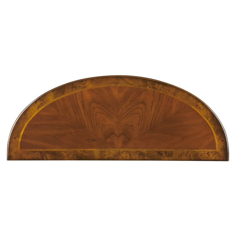 Hampton 36" Demilune Console Table, Olive Ash Burl
