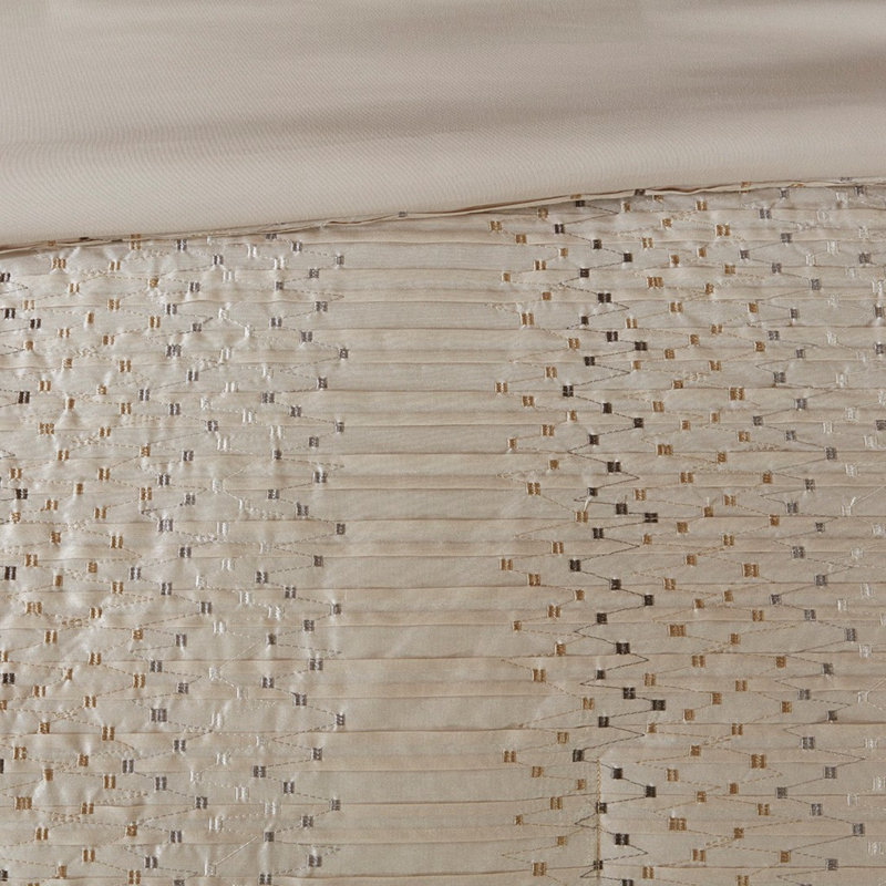 Charmants ensembles de literie brodés, simili soie de polyester, attrait moderne pour la chambre à coucher