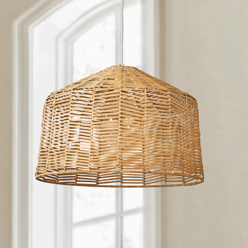 Luminaire suspendu 18 pouces à 1 lumière avec abat-jour vigne