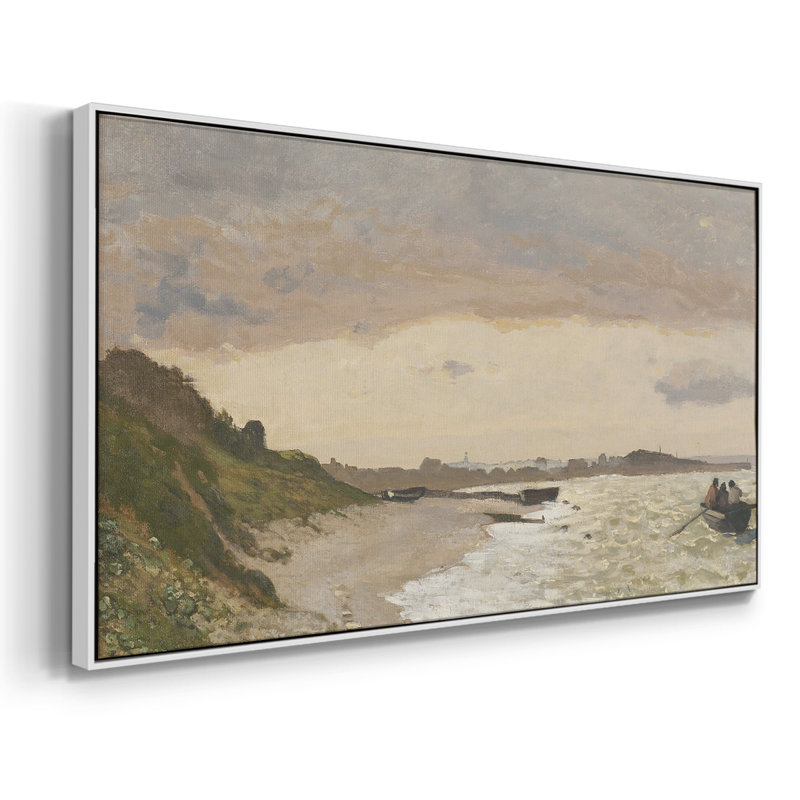 Série nautique-CCCCXXV- Toile tendue avec châssis tendue, prête à être accrochée, H 17 po x l 33 po, Blanc