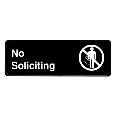 No Soliciting Sign