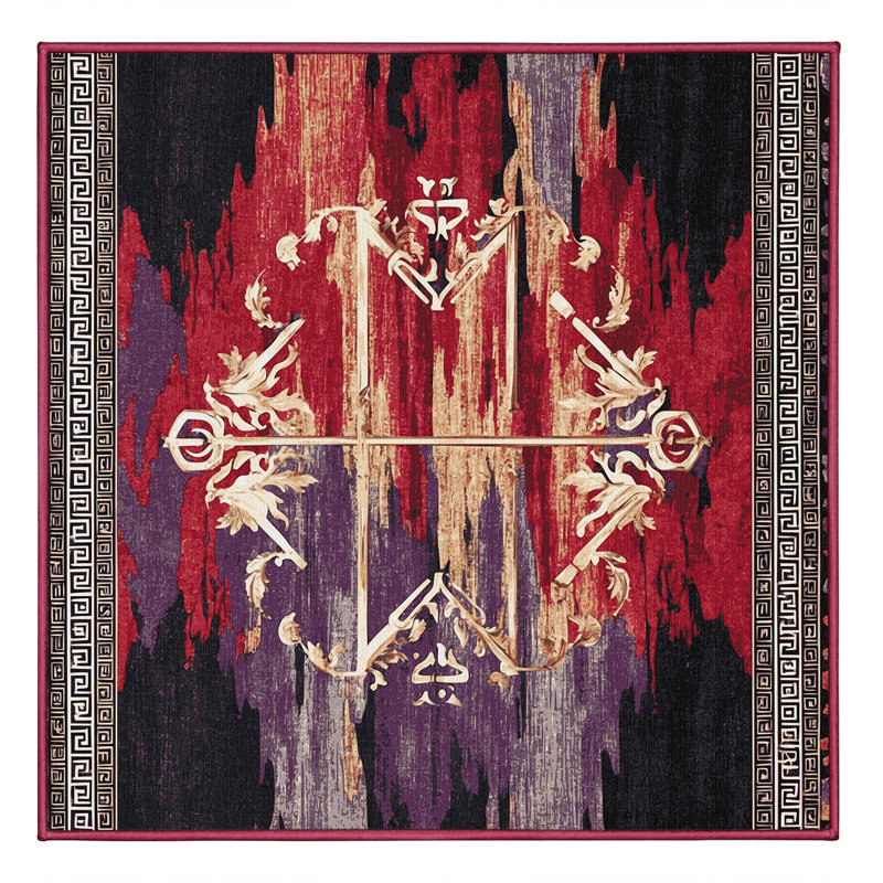 Pythagorean Lines Rug, Square 8'