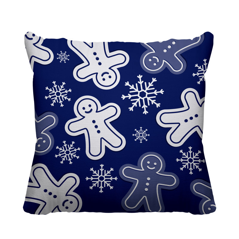 Coussin Holiday, L 15 po x H 15 po, Bleu marine