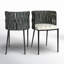 Ensemble de chaise de salle à manger avec accoudoirs tressés Tyrone-125186628-125187344