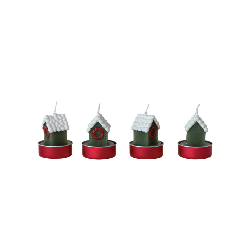 Bougies chauffe-plat en paraffine multicolores dans des gobelets en aluminium