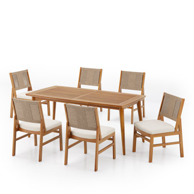 Ensemble repas 7 pièces avec coussins Hera