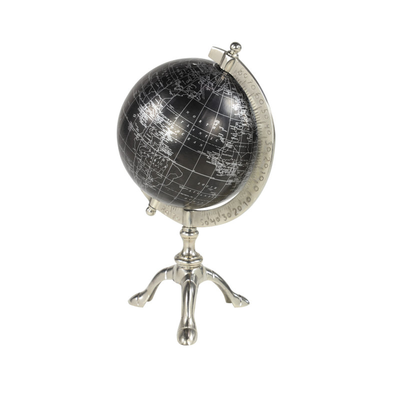 Tabletop Globe, Silver