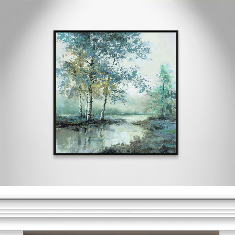 Spring's Grace II - Square Version Print par T.C. Chiu, H 37,5 po x l 37,5 po, Espresso