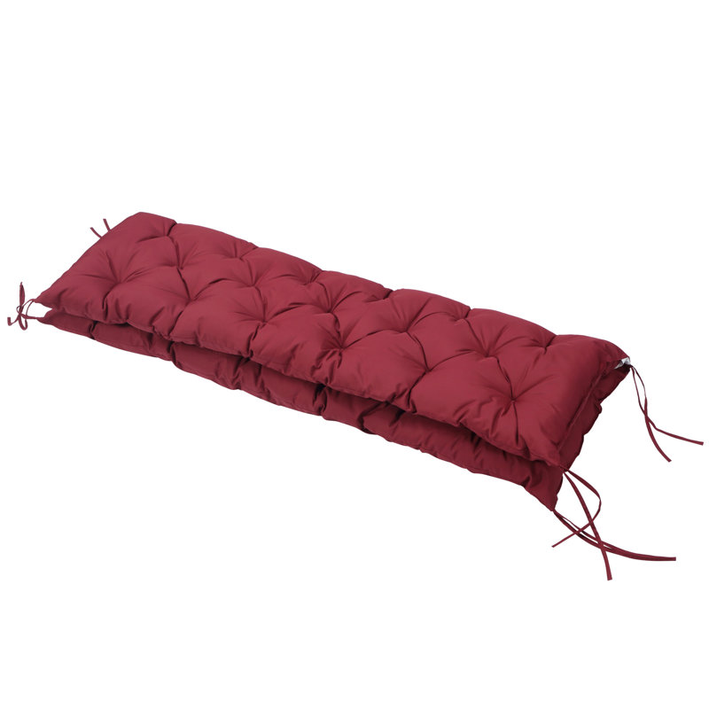 Outdoor Seat / Back Cushion, 59" W x 19.3" D, Wine Red