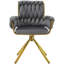 Avakate 46cm H Velvet Upholstered Metal Armchair-978489963-960593781