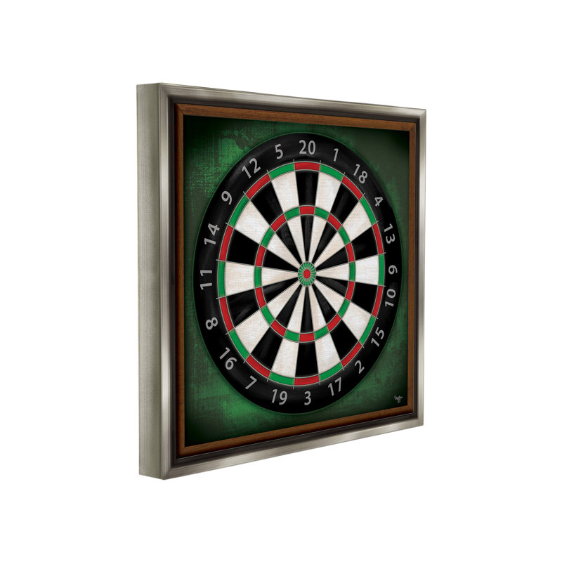 «Traditional Darts Game» par Molly B. sur toile, Cadre flottant gris lustré, H 25 po x l 25 po