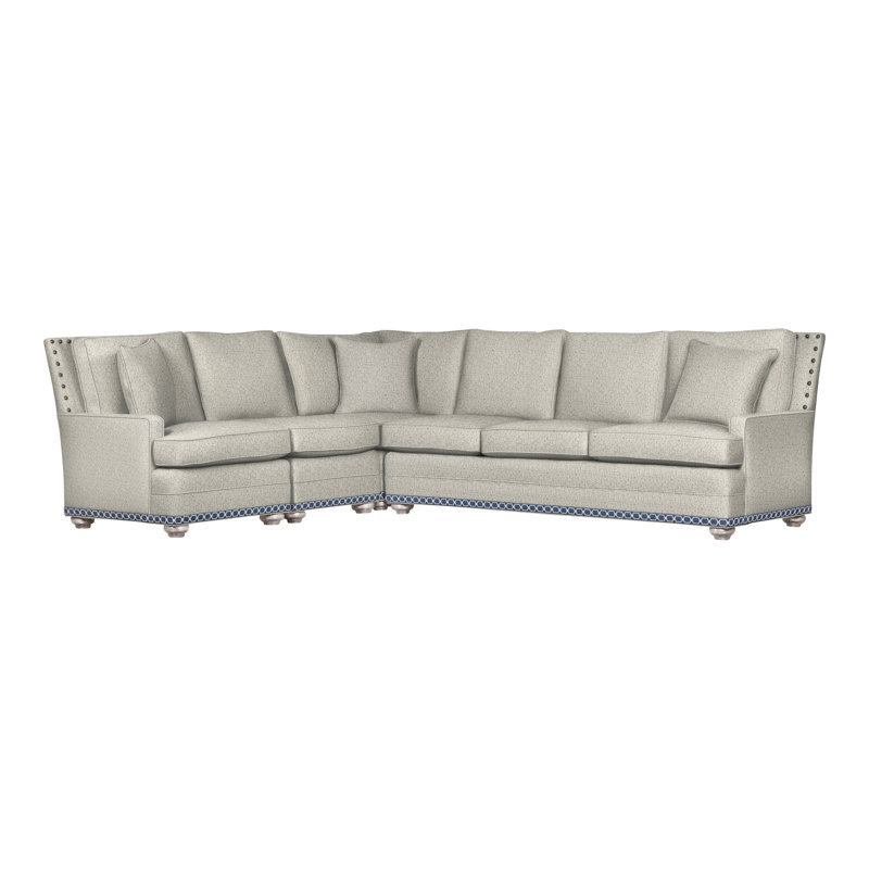 American Bungalow 4-Piece Riverside L-Sectional, Yes, Dove Gray, Tuck Metal