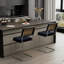 Tabouret de bar / tabouret de bar en acier inoxydable avec dossier en rotin - ensemble de 2-35622322