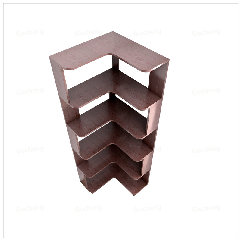 6 Tier Freestanding L-Shaped Corner Bookshelf, Wooden With Anti-Drop Panels And Anti-Tipping Device For Home Office