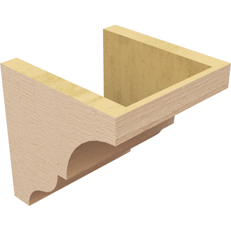 Bois de cèdre brut Asheboro, grain de bois TimberThane Corbel, apprêté brun clair, H 8 po x l 8 po x P 8 po