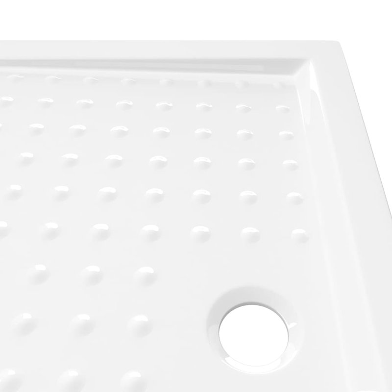 Jaimes Plastic Shower Tray - White, 4cm H x  90cm W x 70cm D, Centre