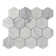 3" Calacatta Hexagon Polished Marble Mosaic