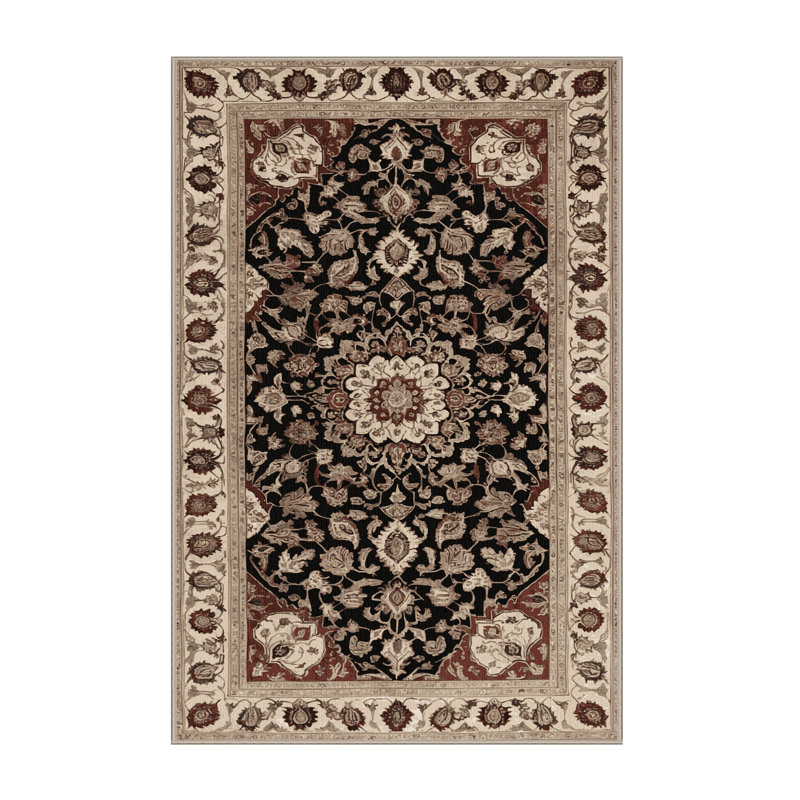 Machine Washable Persian Beige Area Rug, Runner 2' x 4'