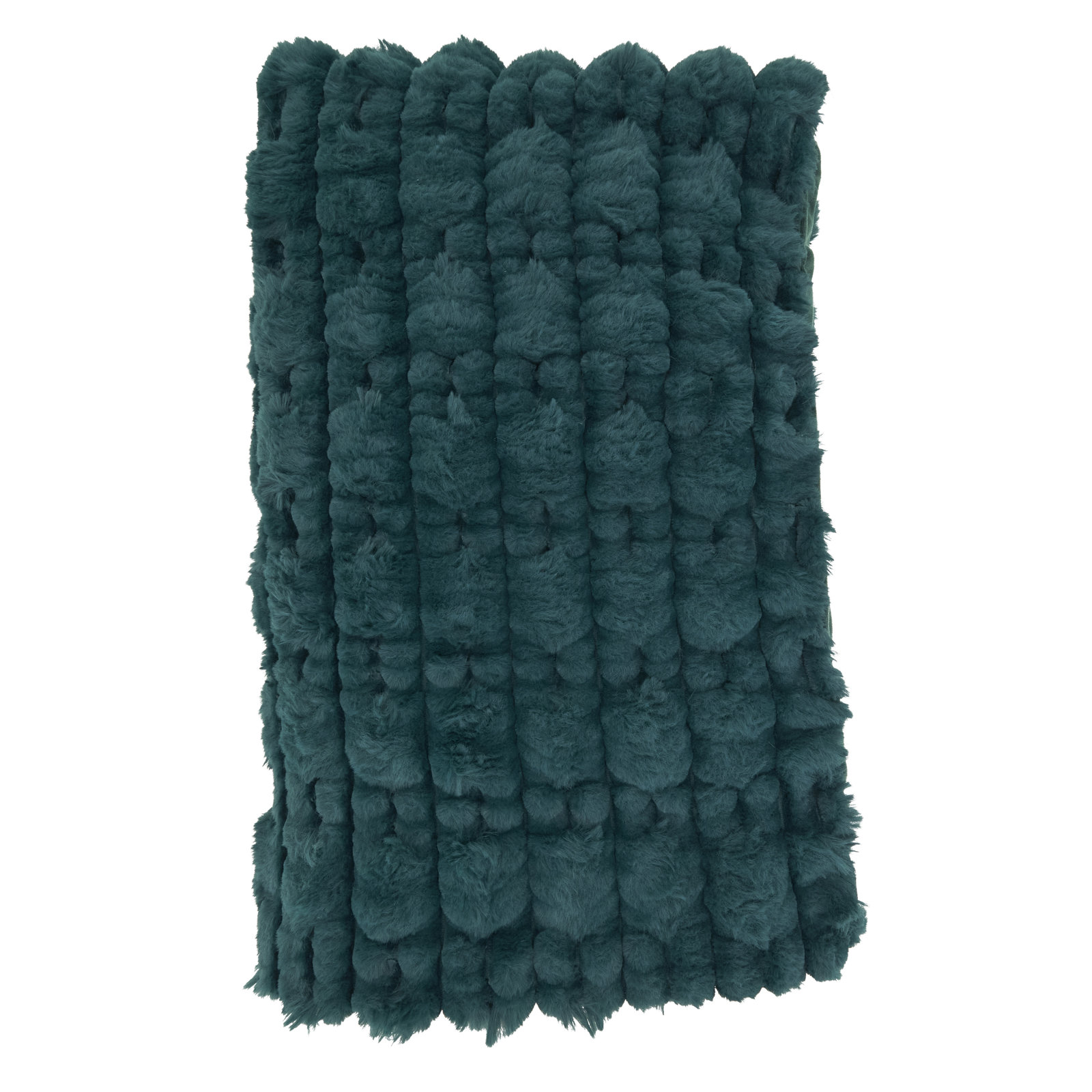 Faux Fur Throw Blanket, Green