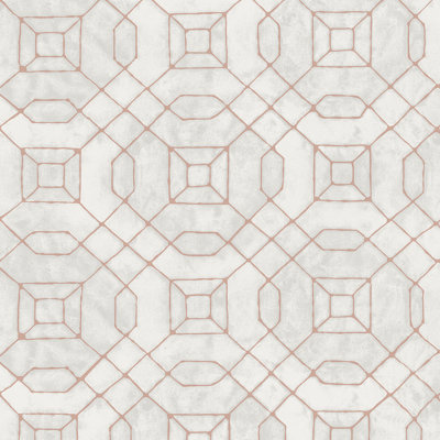 Metallic FX Geometric Design 33' L x 21" W Wallpaper Roll
