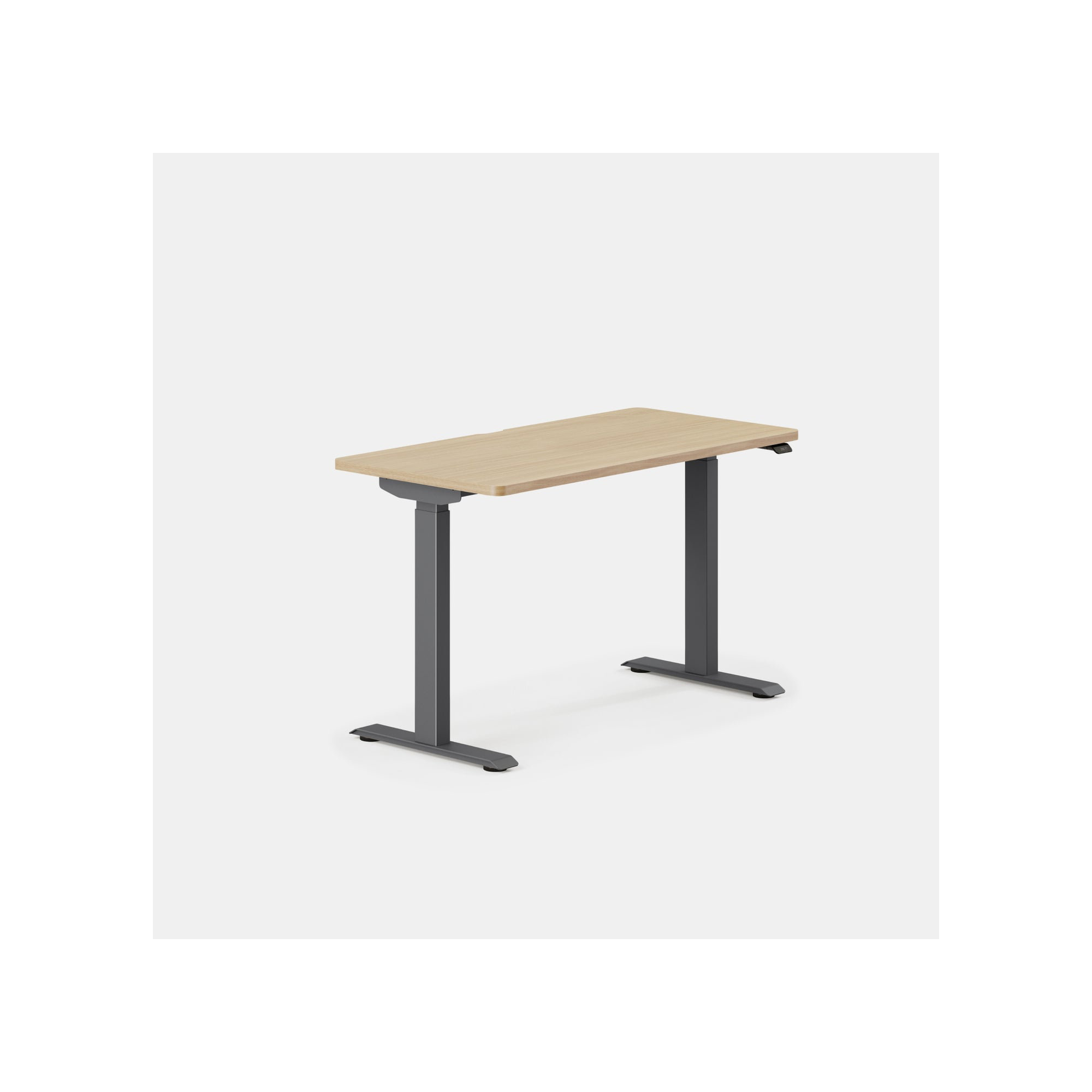 Duo Standing Desk, Woodgrain, 47.3" H x 48" W x 24" D, Charcoal