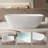 Fslefay 67'' Freestanding Bathtub Solid Surface Deep Soaking Tubs-125361583